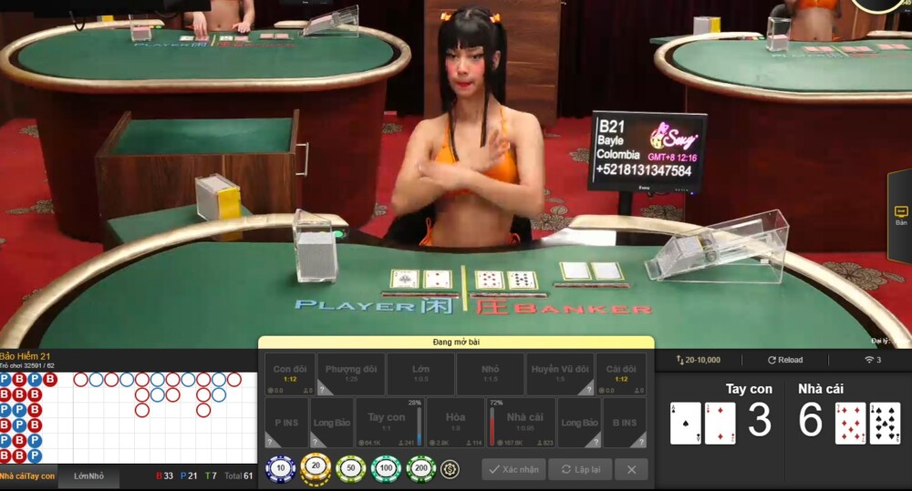 Casino Fun88 - Tham gia cá cược Casino tại nhà cái trực tuyến 6 Dealer Baccarat FUN88 sexy
