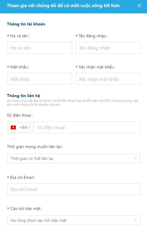 Thông tin đăng ký đại lý FUN88